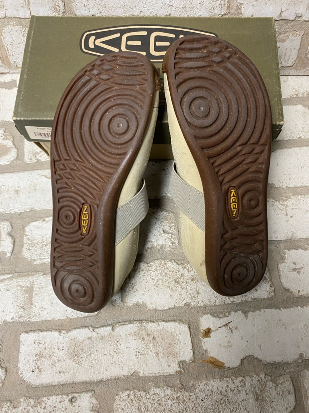 Keen Beige and Brown Mary Jane Flats - Picture 3 of 3